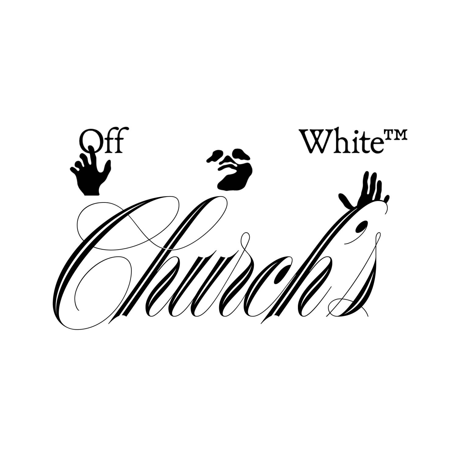 logotype and lettering for church’s × off white - eschenlauer sinic